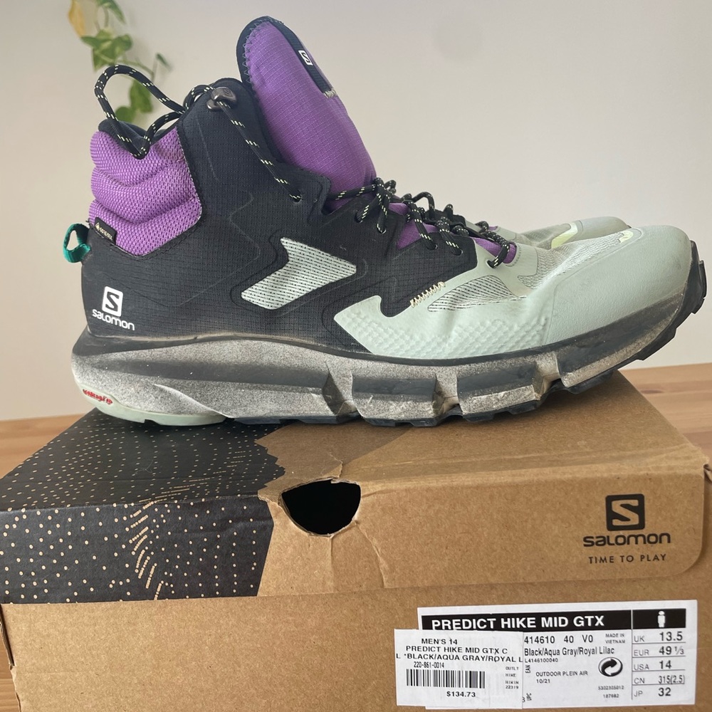 Solomon size 14 hiking shoes